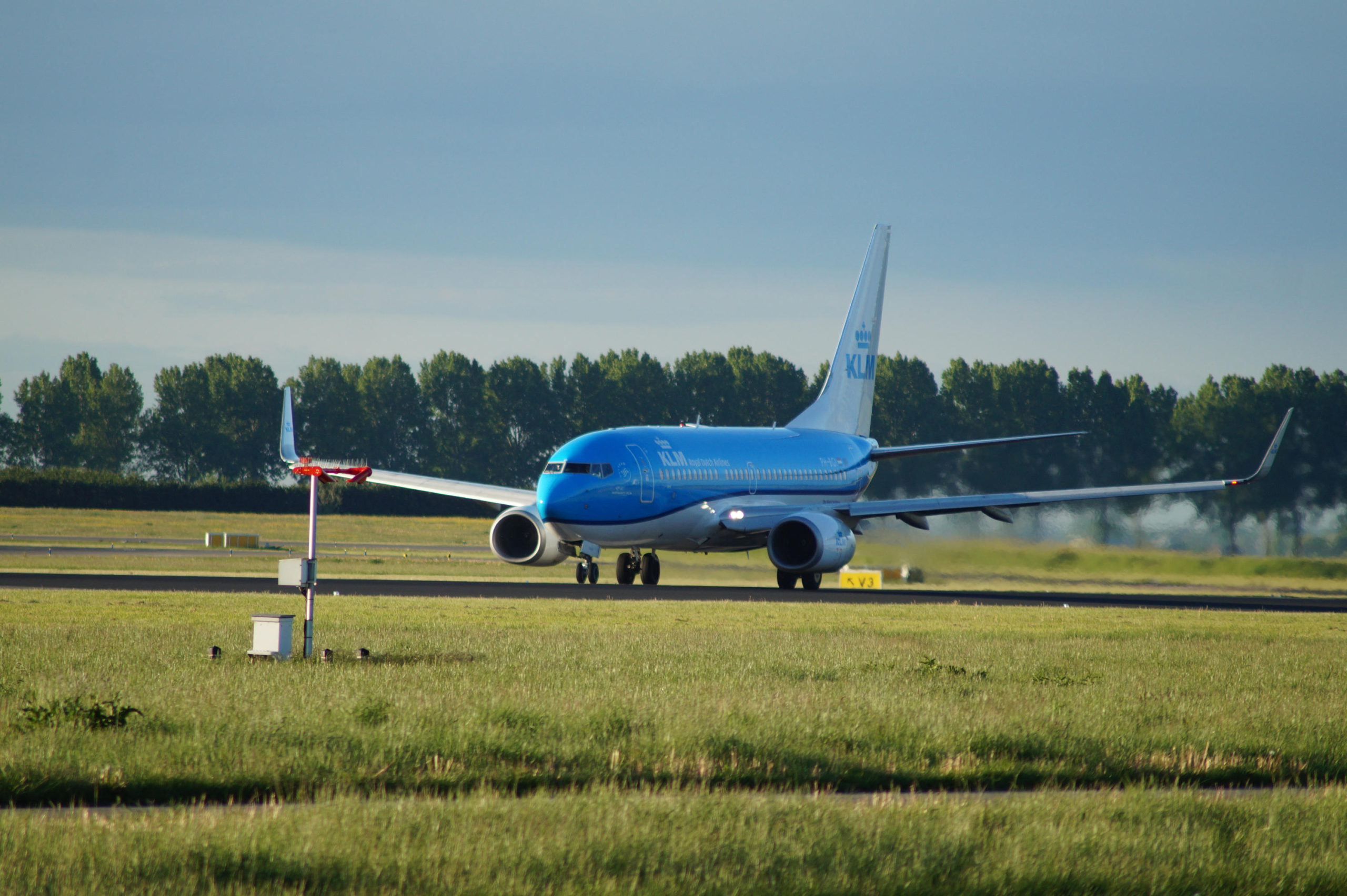 KLM plane at Schiphol Airport, Nederland